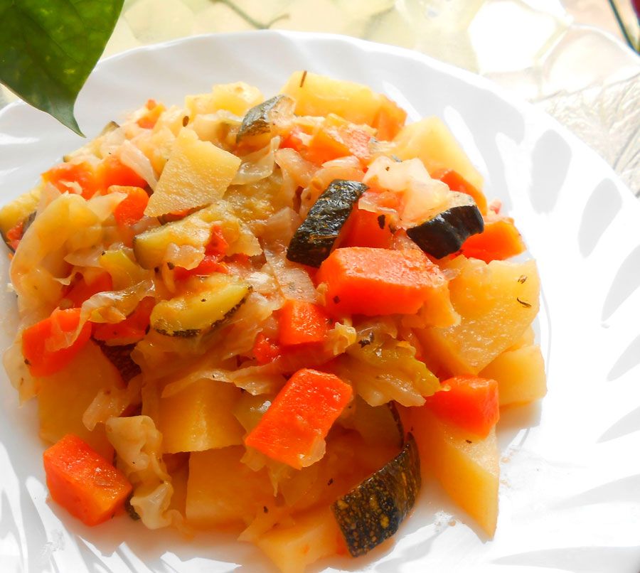 Рагу с капустой картошкой и мясом рецепт с фото пошагово