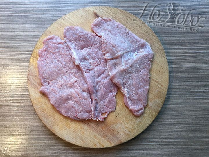 Вот так будет выглядеть готовое мясо для венского шницеля