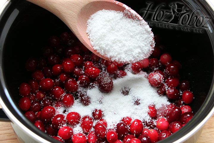 Посыпаем ягоды сахаром и оставляем настаиваться минут на 30