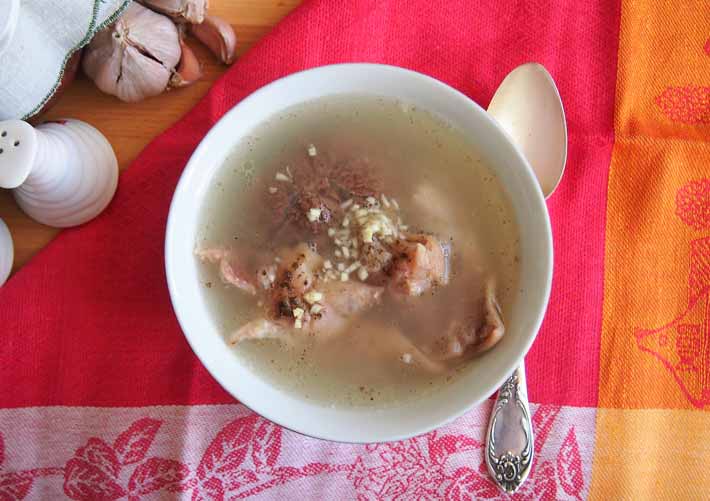 Как приготовить Домашний суп хаш из говяжьих ножек рецепт пошагово