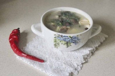 Сливочный суп с грибами