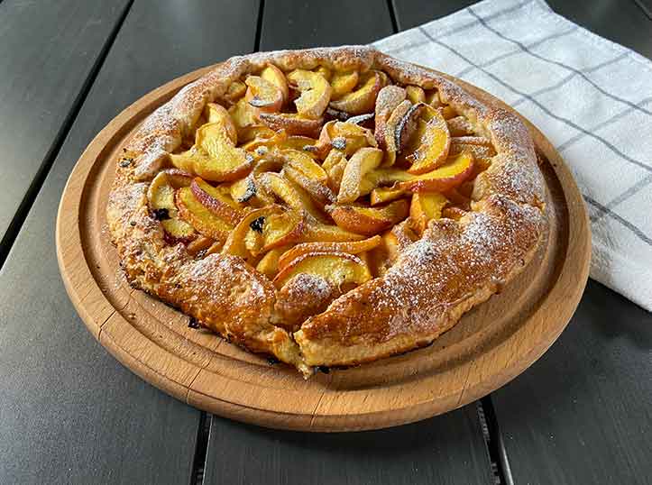 Нежный персиковый пирог с творожной заливкой – пошаговый рецепт приготовления с фото